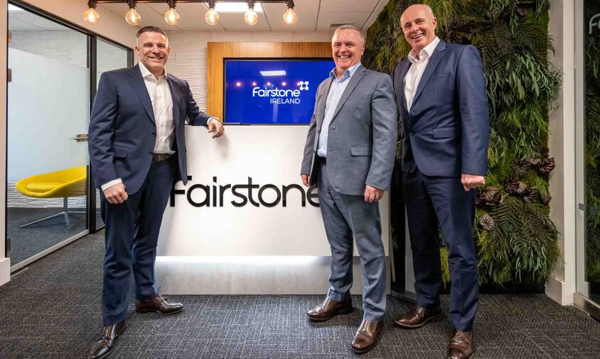 From left Paul Merriman, Fairstone Ireland CEO; Mark Corkery, Head of Financial Planning at Premier Financial; Dennis Murphy, Managing Director of Premier Financial