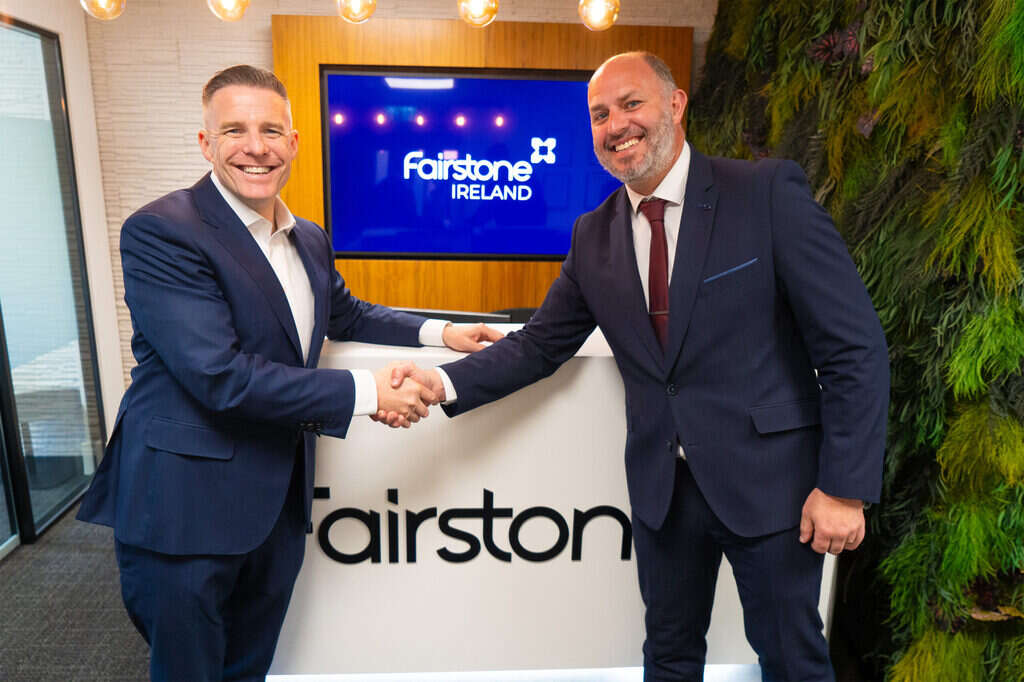Fairstone Ireland shaking hands with Cleere Life & Pensions Director