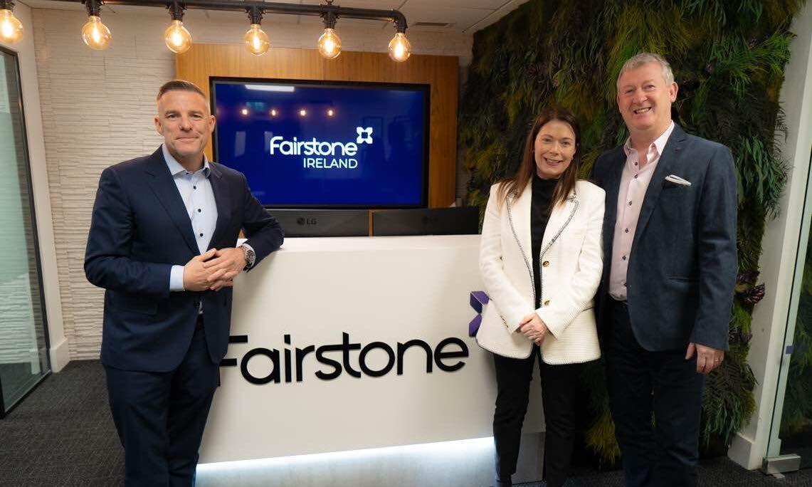 From left, Fairstone Ireland CEO, Paul Merriman, Financial Architects founding member, Michelle Dempsey, and Financial Architects Managing Director, Derek Maguire