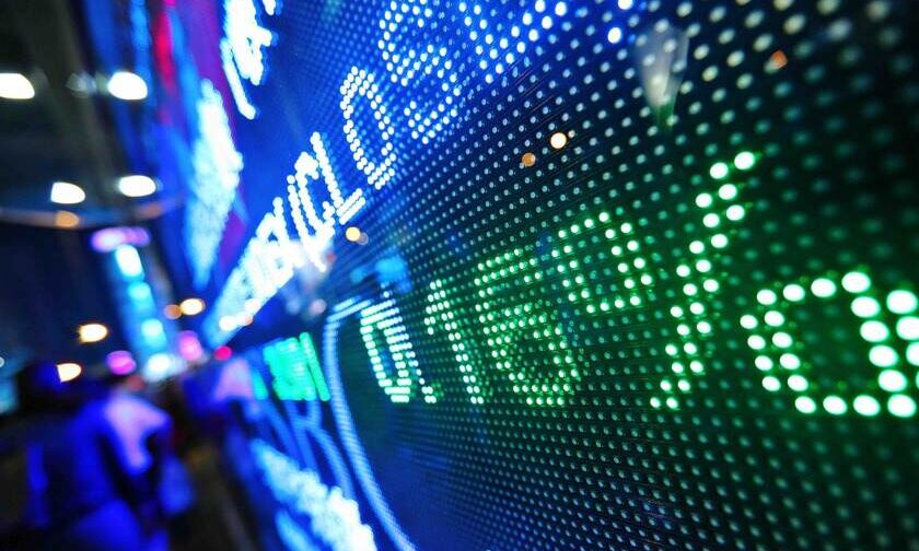 stock market price display abstract