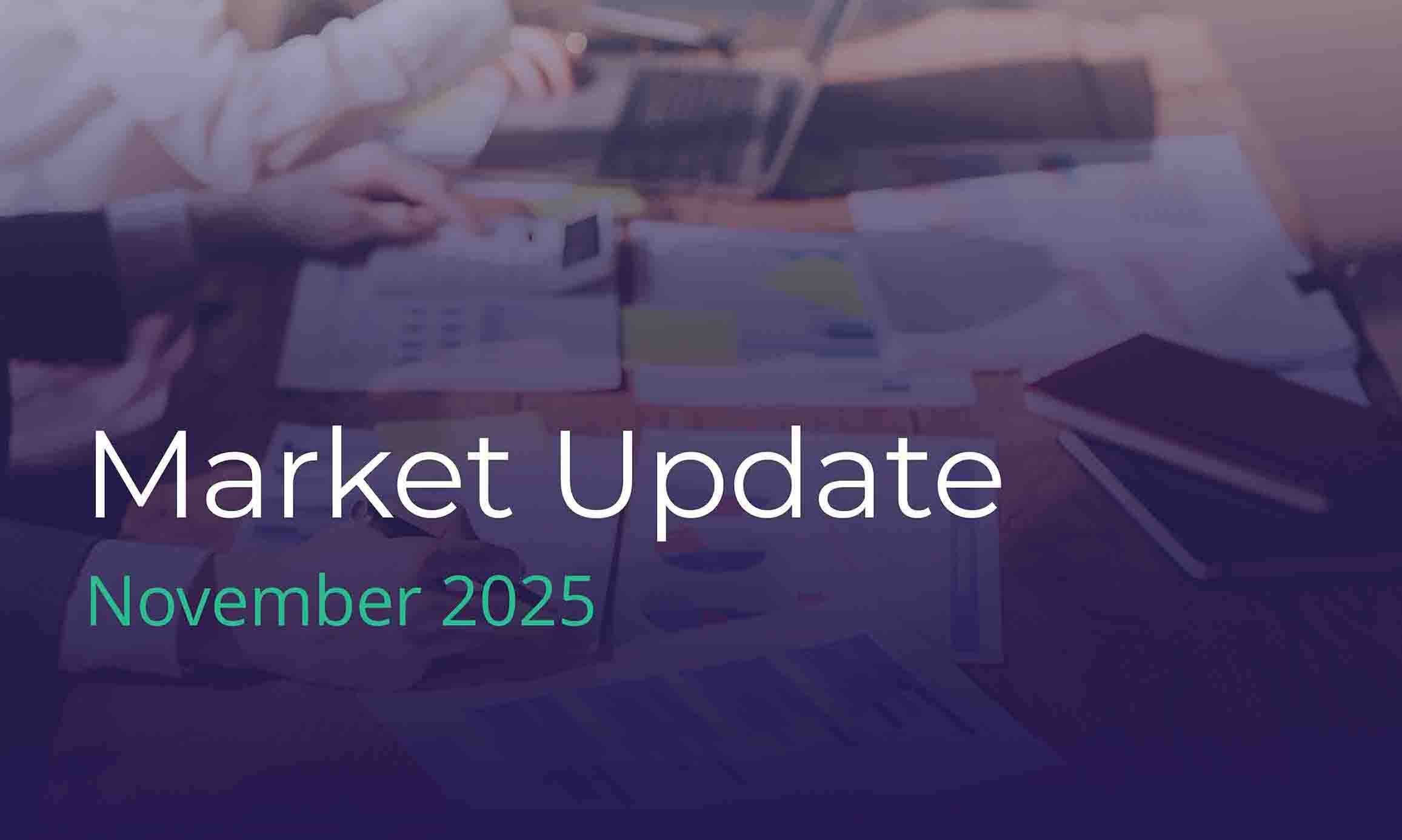 Market update for November 2020, featuring key financial trends and statistics.
