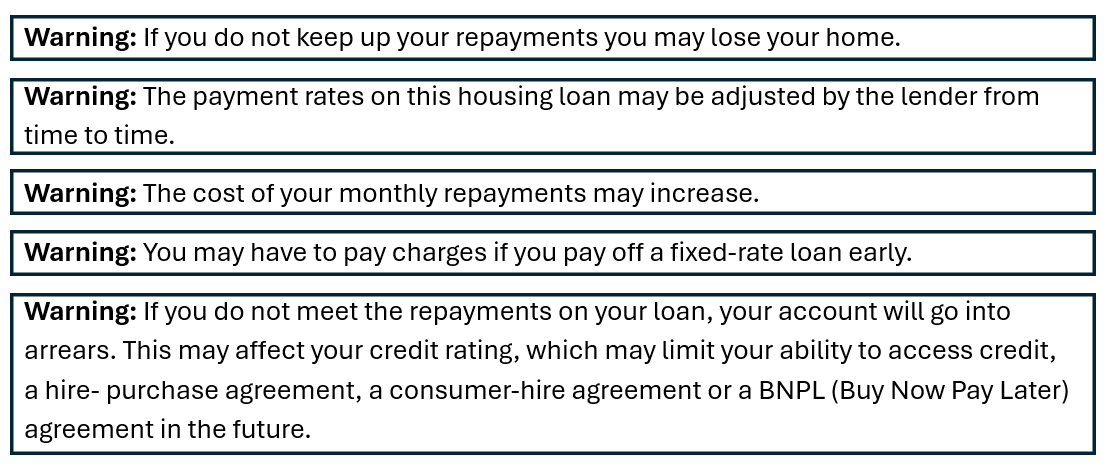 Mortgage warnings